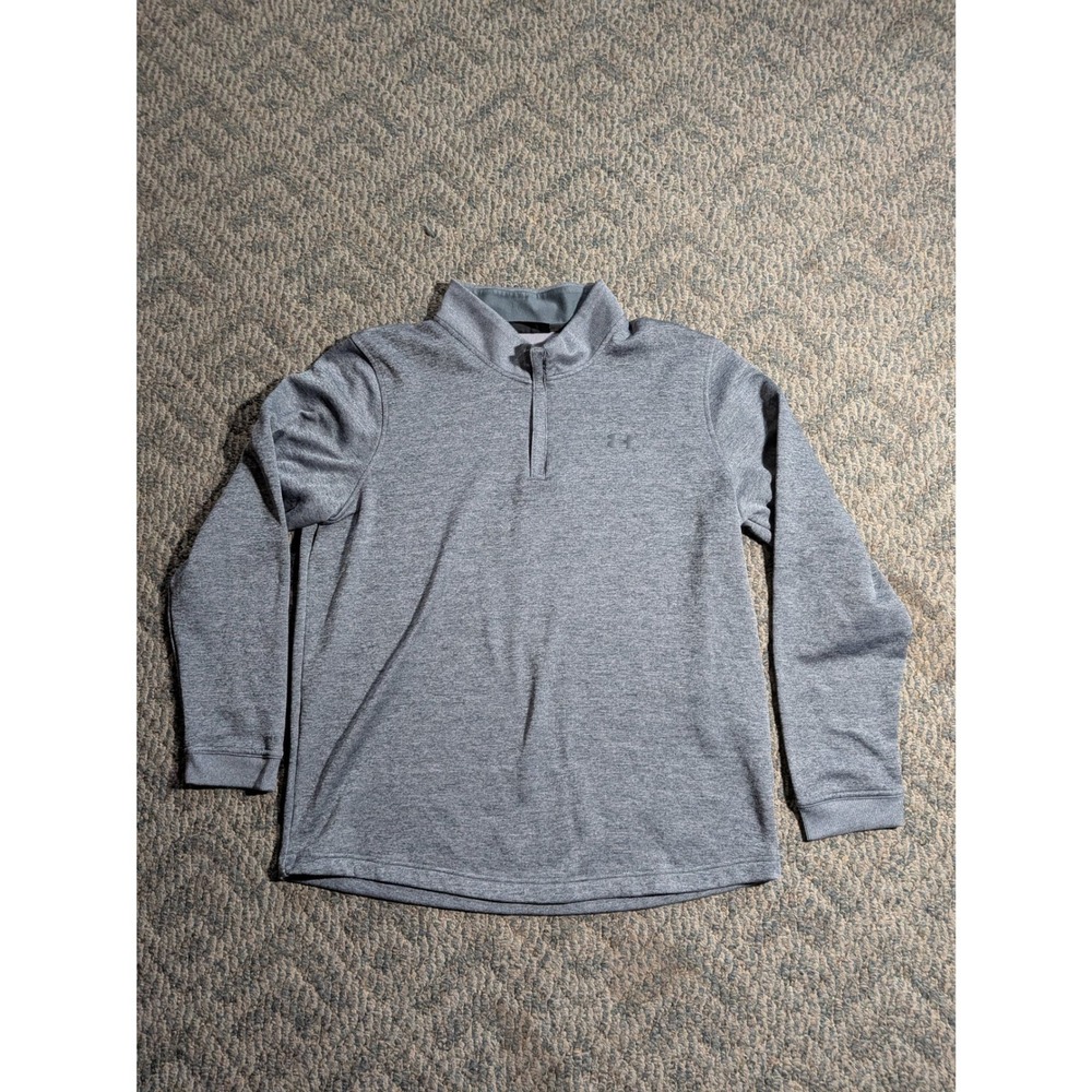 Under Armour ColdGear Mens XXL Gray Quarter Zip Fleece Pullover 1347708